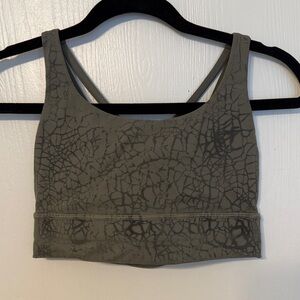 Lululemon Athletica Charcoal Patterned Sports Bra